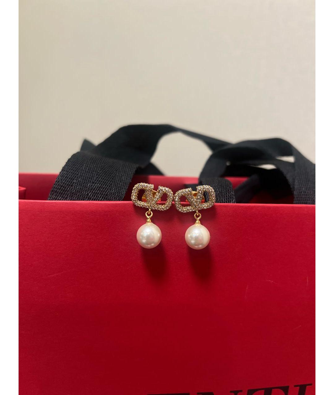 VALENTINO Золотые жемчужные серьги, фото 7