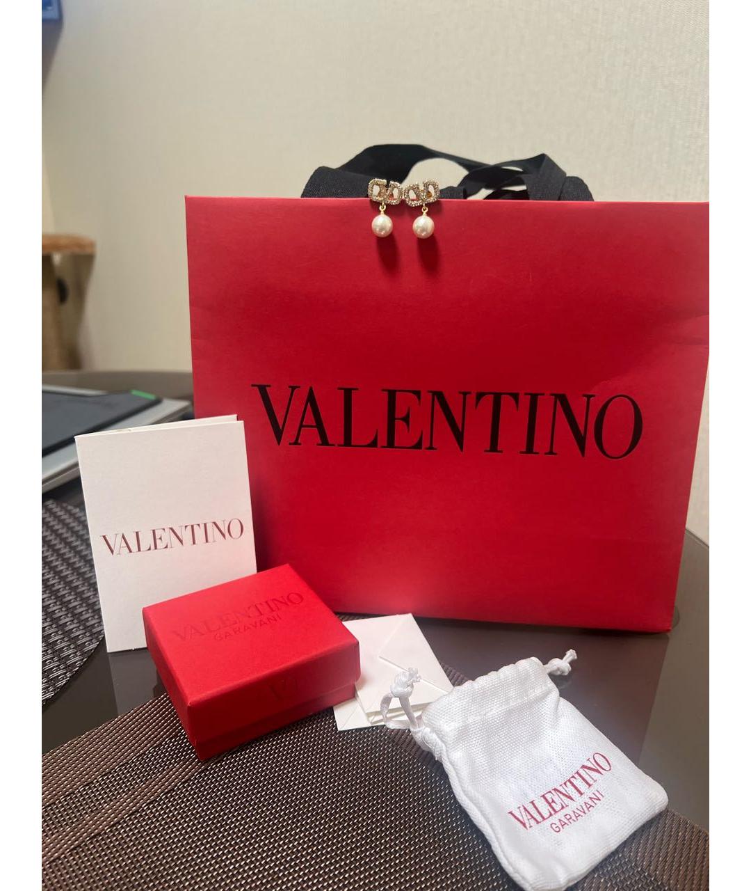 VALENTINO Золотые жемчужные серьги, фото 8