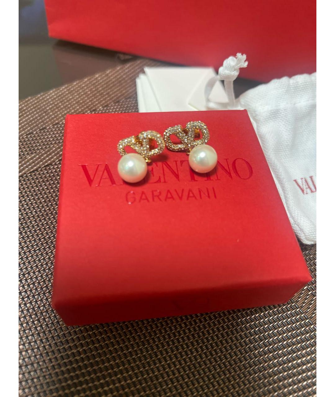 VALENTINO Золотые жемчужные серьги, фото 2