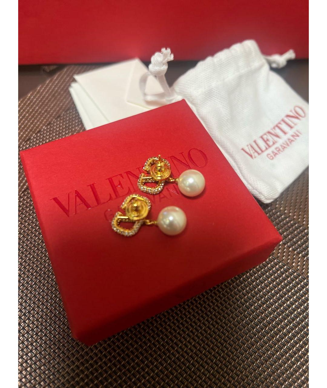 VALENTINO Золотые жемчужные серьги, фото 4