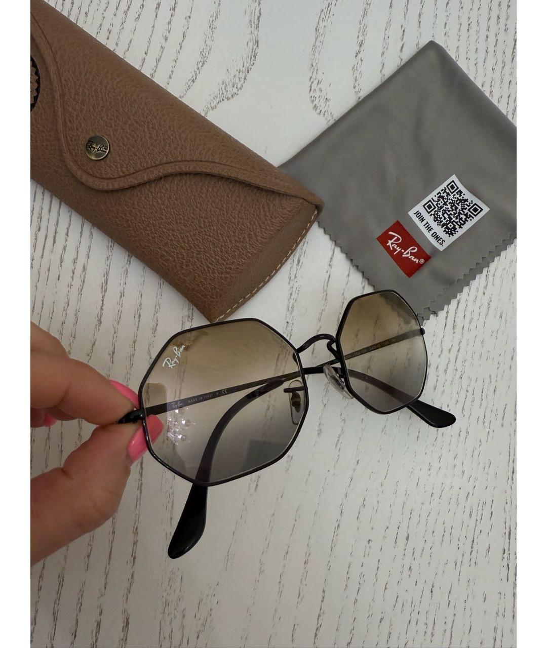 RAY BAN Серые металлические солнцезащитные очки, фото 2