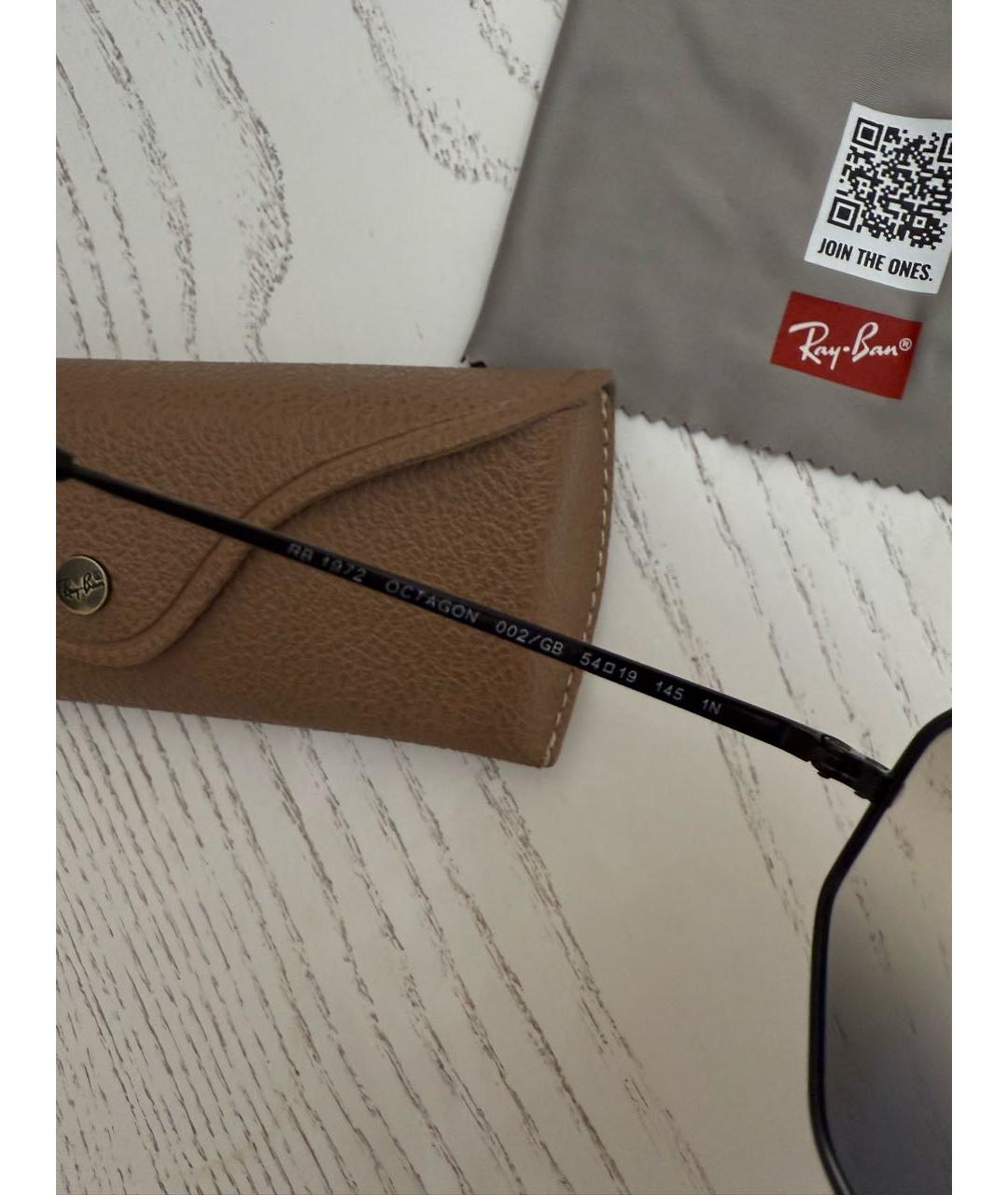 RAY BAN Серые металлические солнцезащитные очки, фото 7