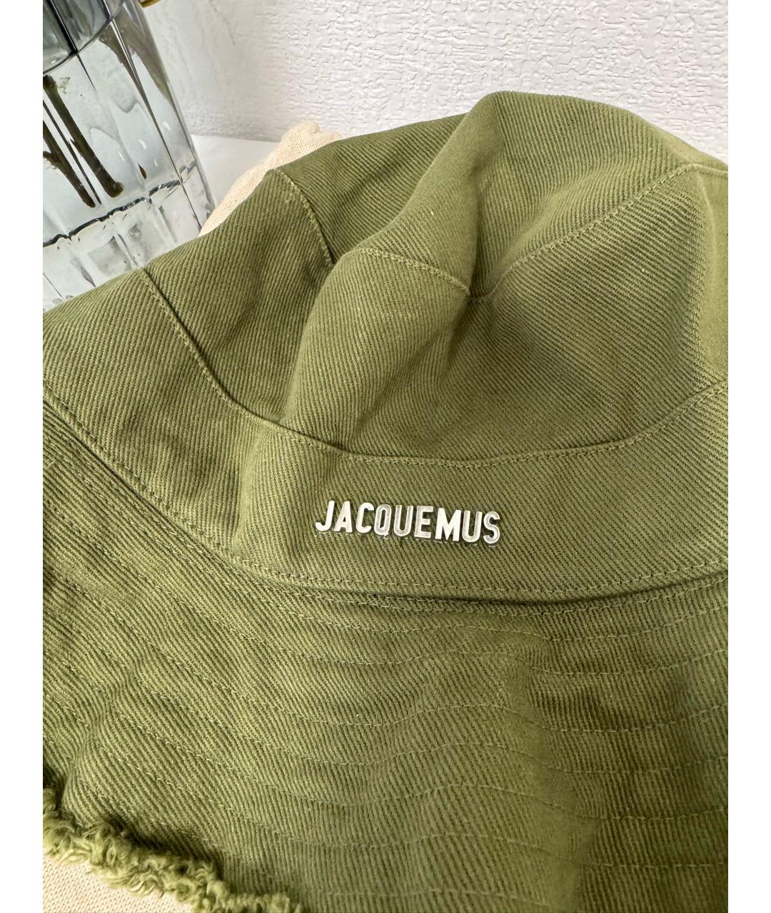 JACQUEMUS Хаки хлопковая панама, фото 4