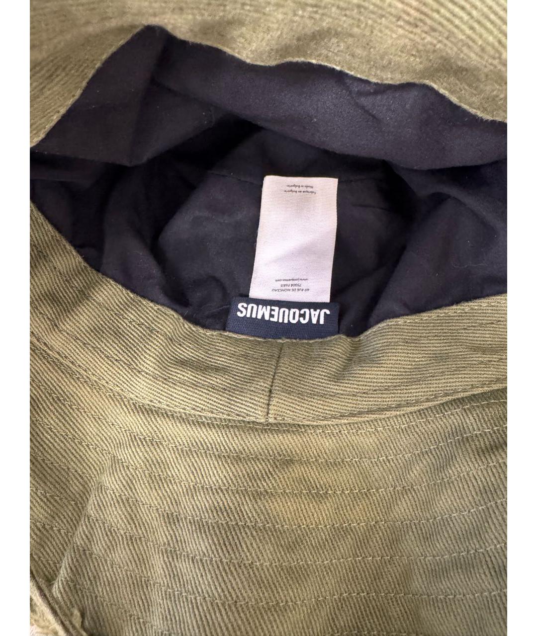 JACQUEMUS Хаки хлопковая панама, фото 2