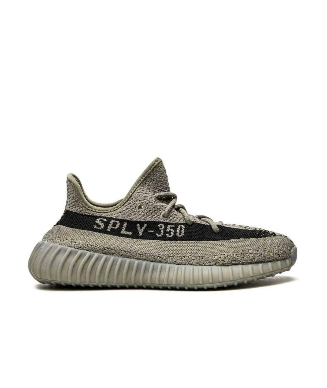 ADIDAS YEEZY Антрацитовые синтетические низкие кроссовки / кеды, фото 5