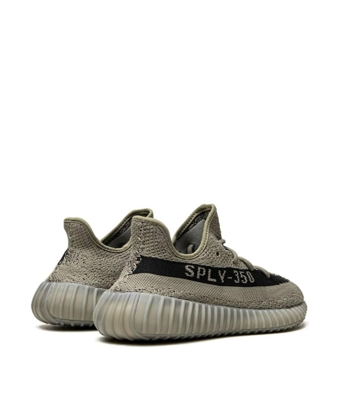 ADIDAS YEEZY Антрацитовые синтетические низкие кроссовки / кеды, фото 2