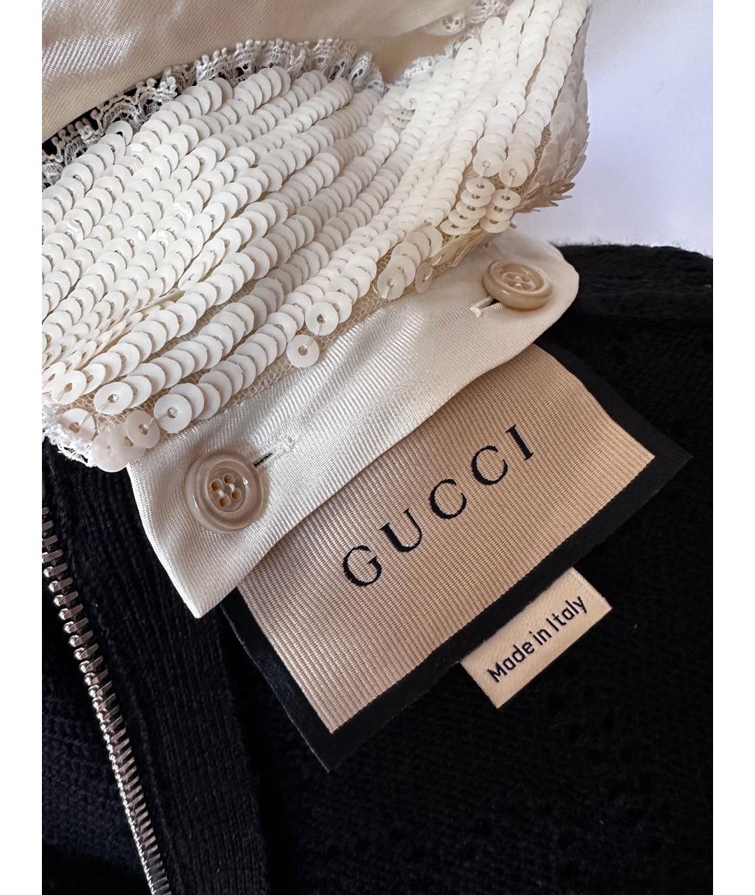 GUCCI Черное шерстяное повседневное платье, фото 7