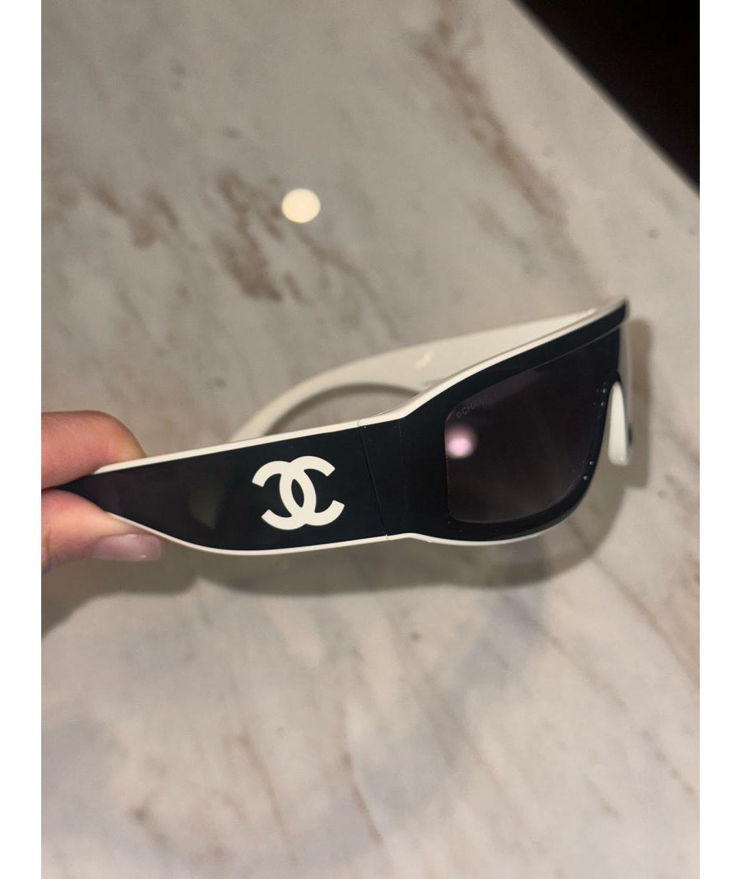 CHANEL Черные пластиковые солнцезащитные очки, фото 3