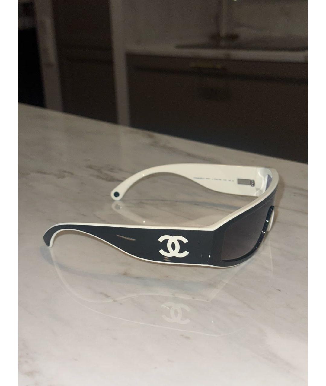 CHANEL Черные пластиковые солнцезащитные очки, фото 2