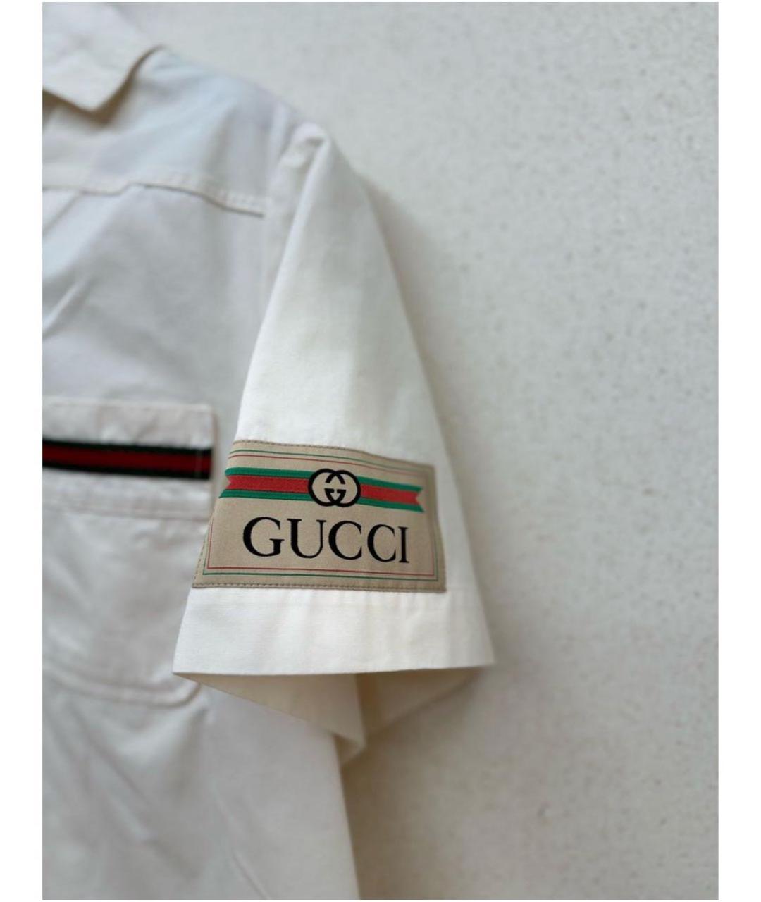 GUCCI Белое хлопковое повседневное платье, фото 4