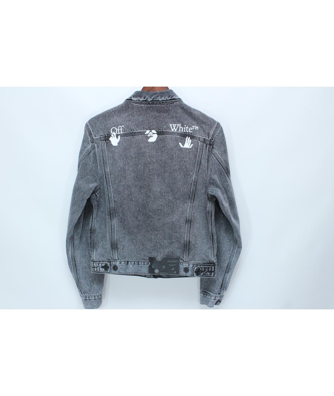 OFF-WHITE Серая хлопковая куртка, фото 4