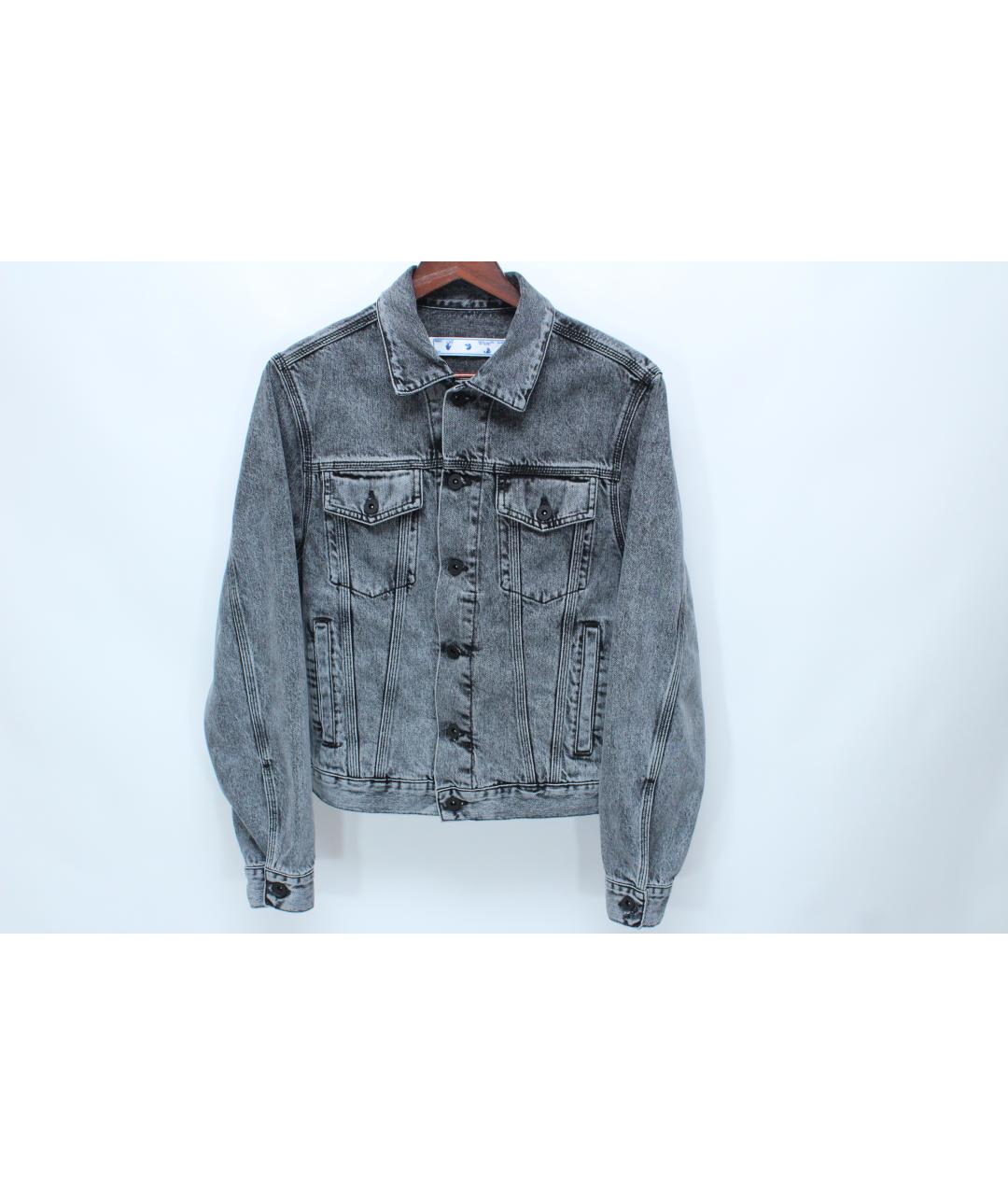 OFF-WHITE Серая хлопковая куртка, фото 3