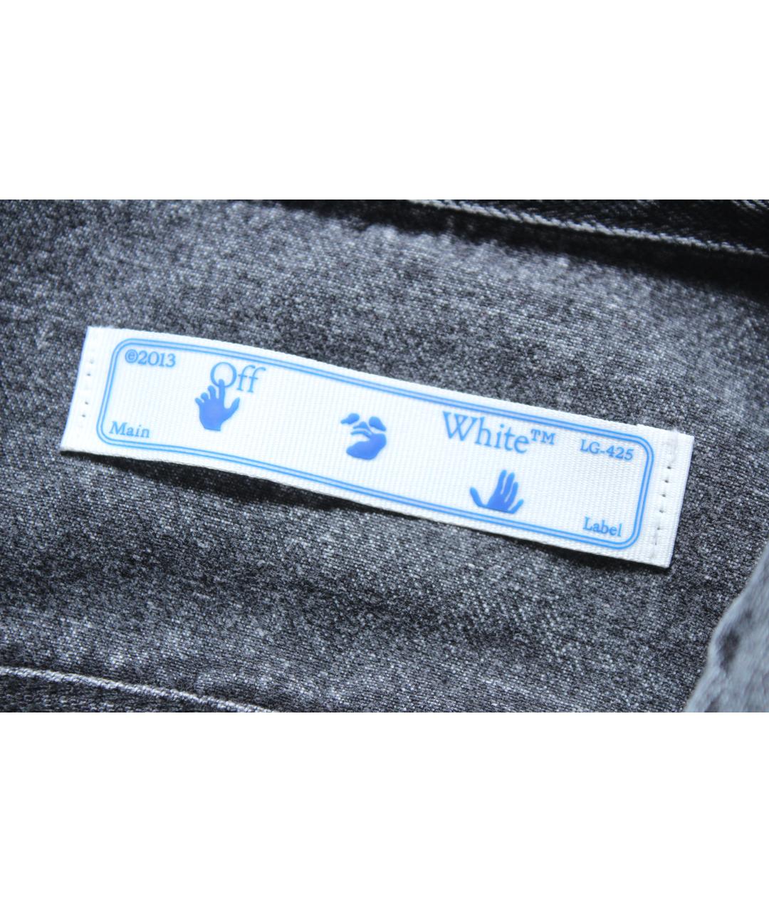 OFF-WHITE Серая хлопковая куртка, фото 7