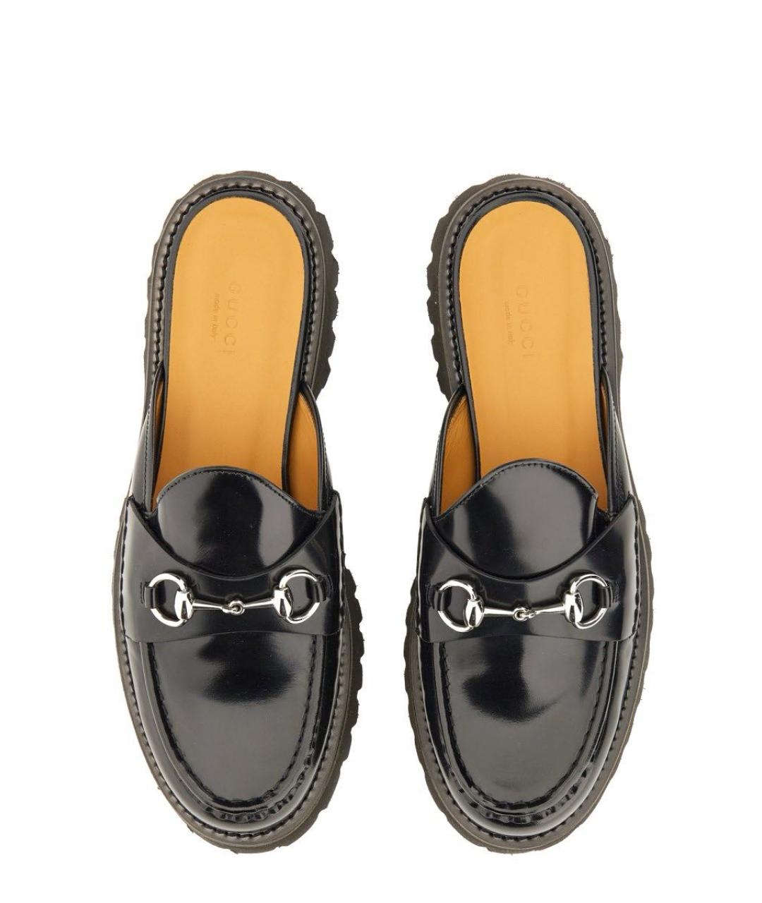 GUCCI Черные кожаные сабо, фото 2