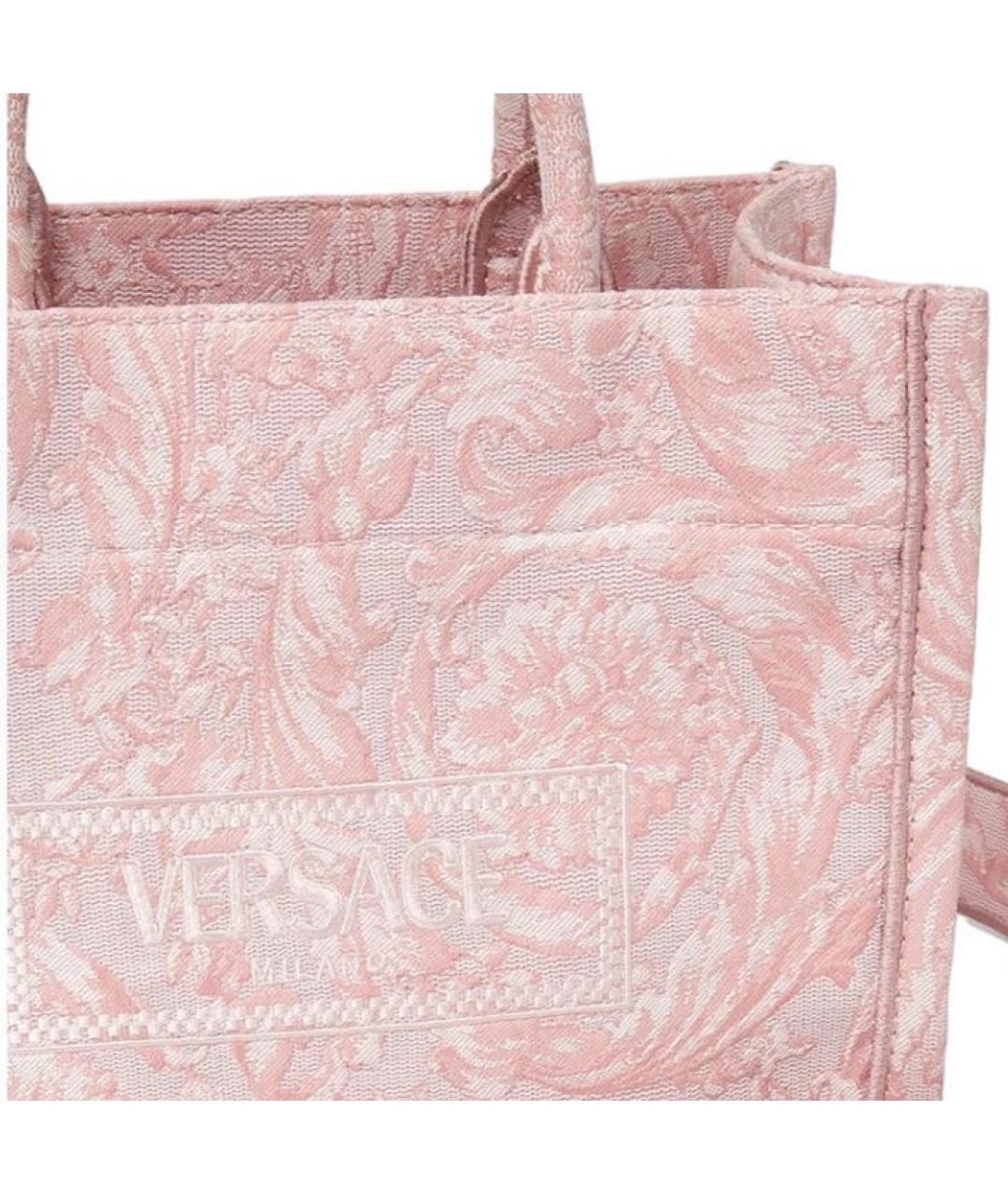 VERSACE Розовая сумка тоут, фото 4