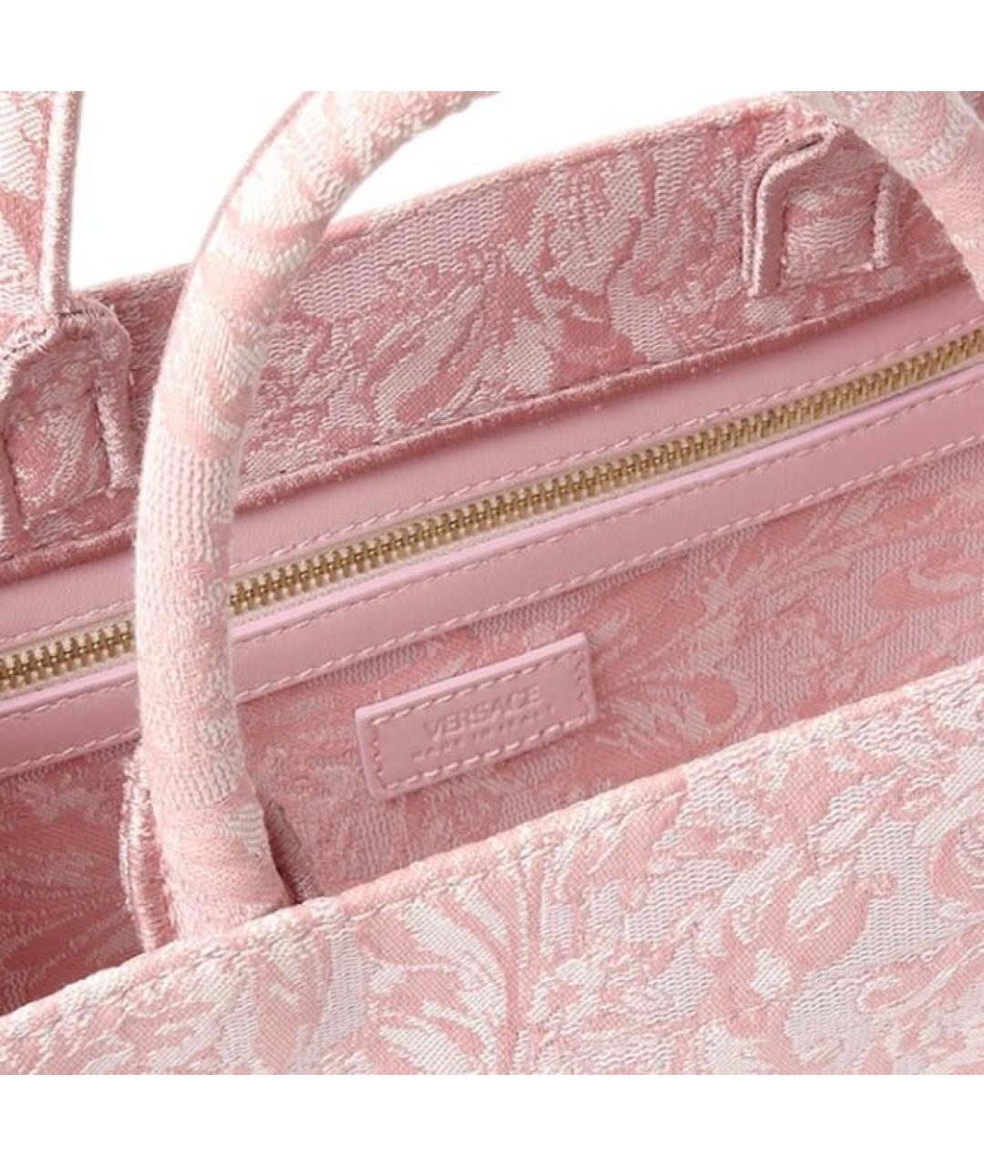 VERSACE Розовая сумка тоут, фото 5