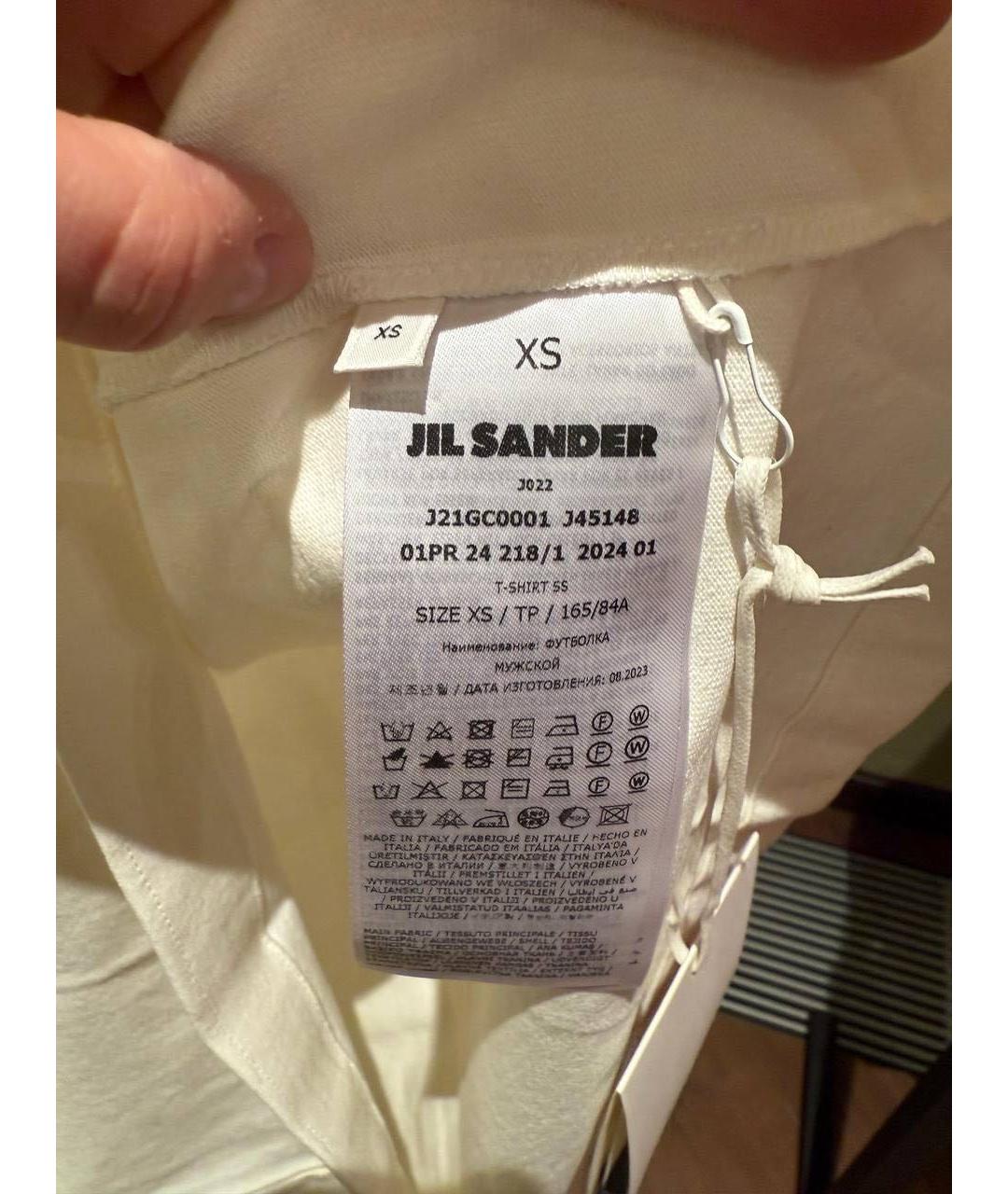 JIL SANDER Белая футболка, фото 7
