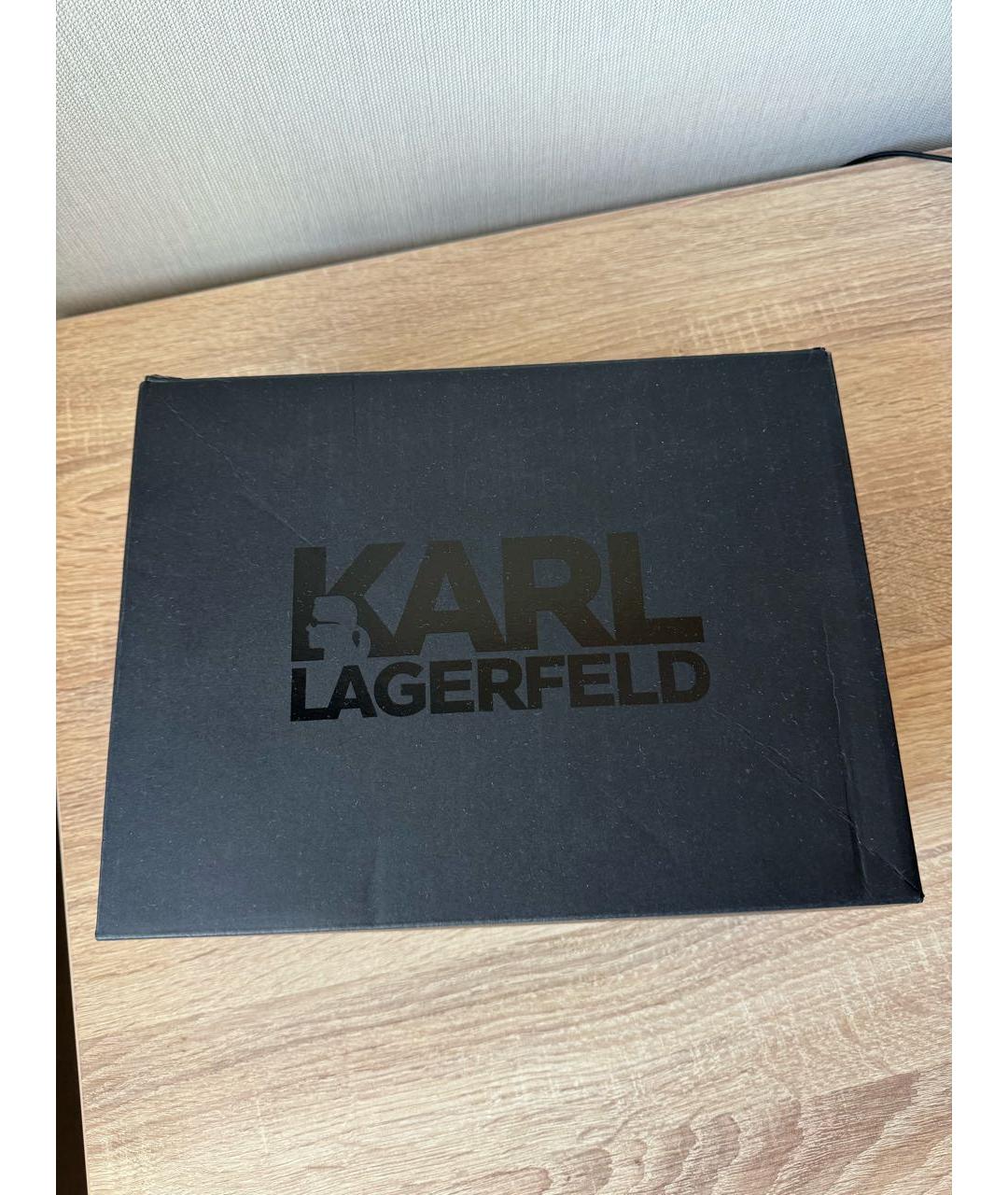 KARL LAGERFELD Черные текстильные кеды, фото 6
