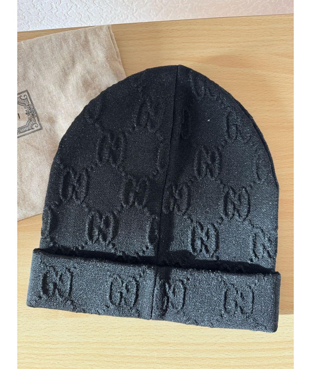 GUCCI Черная шапка, фото 3
