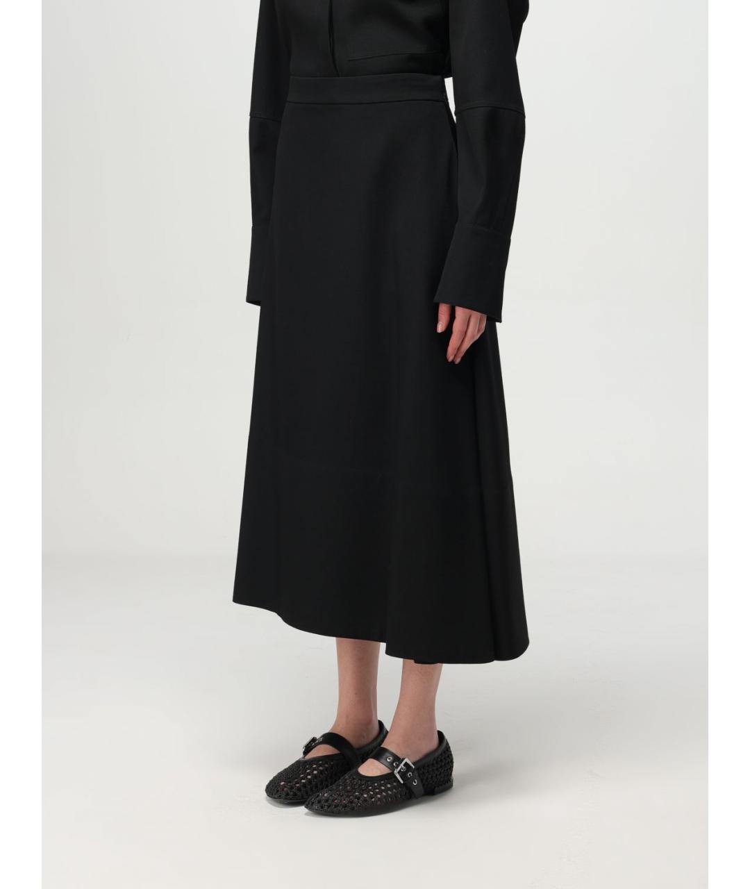 JIL SANDER Черная юбка миди, фото 3
