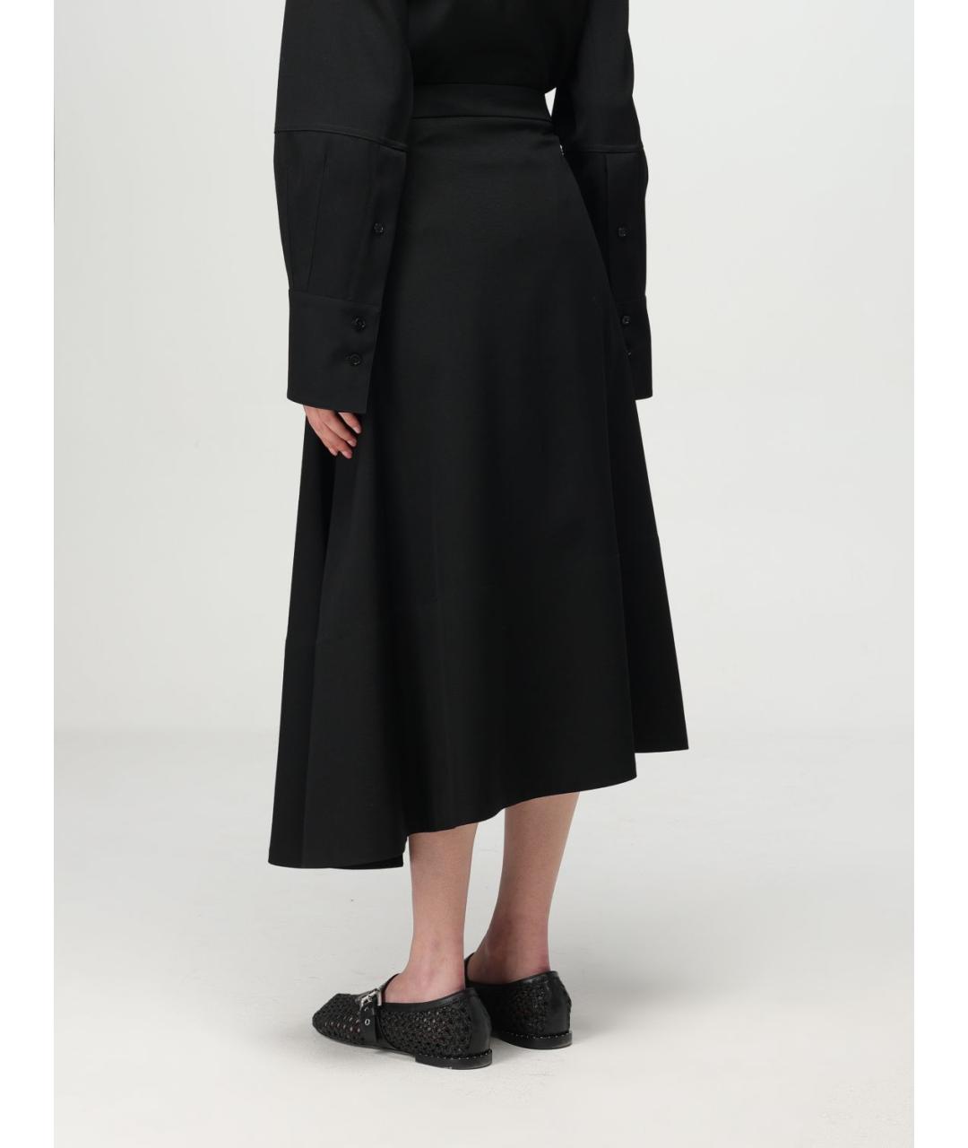 JIL SANDER Черная юбка миди, фото 2