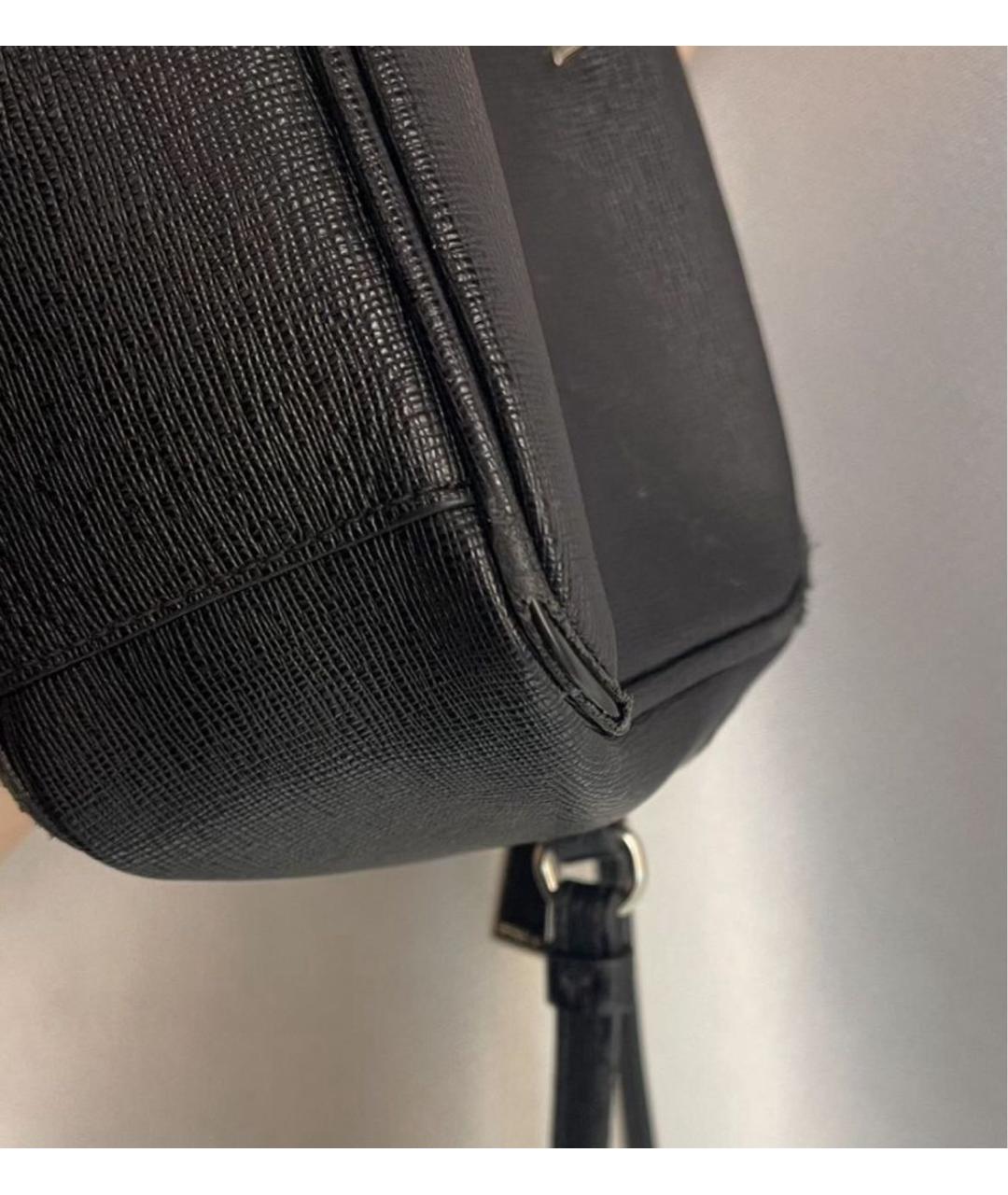 FURLA Черная кожаная сумка через плечо, фото 6