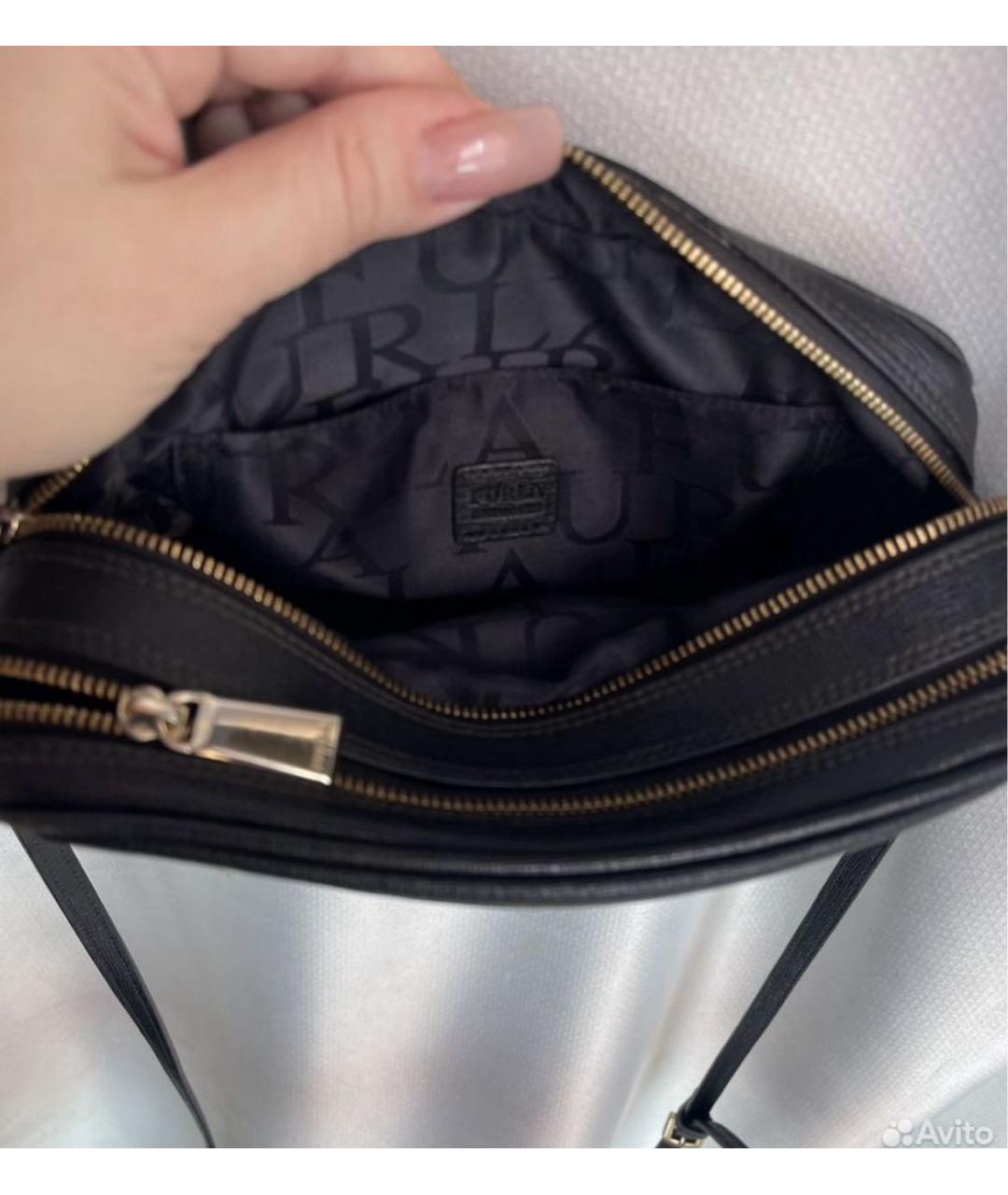 FURLA Черная кожаная сумка через плечо, фото 4