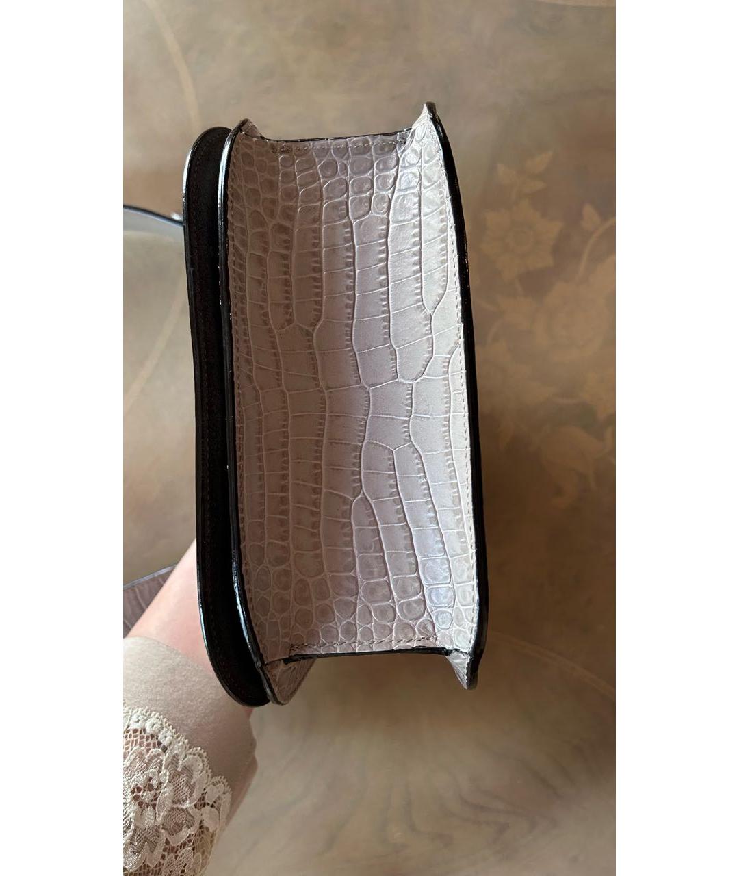 JIMMY CHOO Бежевая кожаная сумка через плечо, фото 4
