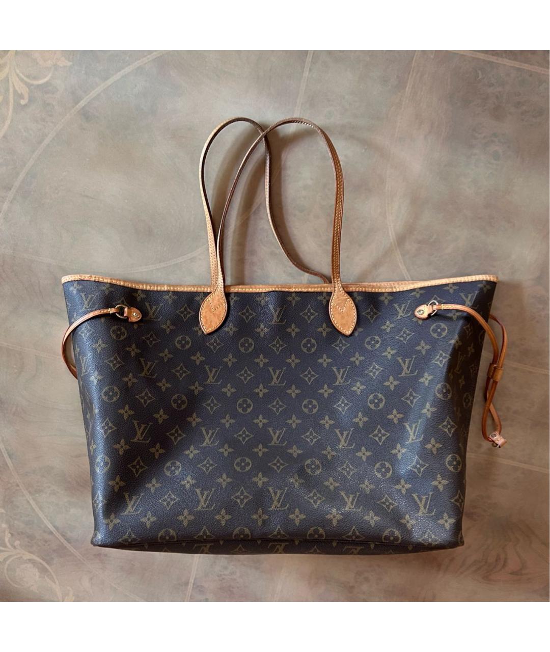 LOUIS VUITTON Коричневая сумка тоут, фото 8