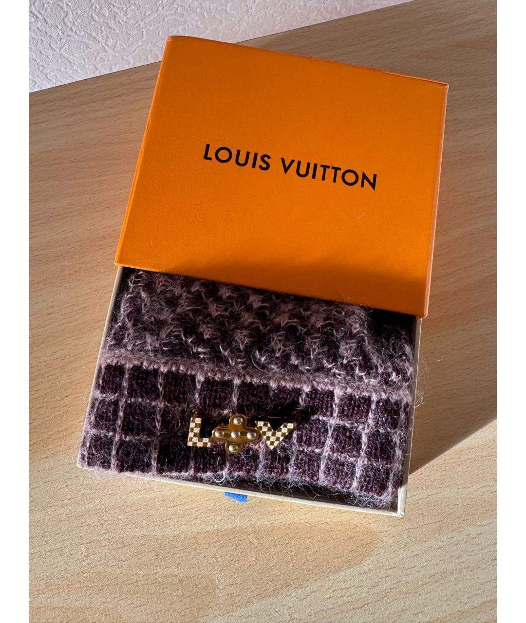 LOUIS VUITTON Фиолетовая шерстяная шапка, фото 7
