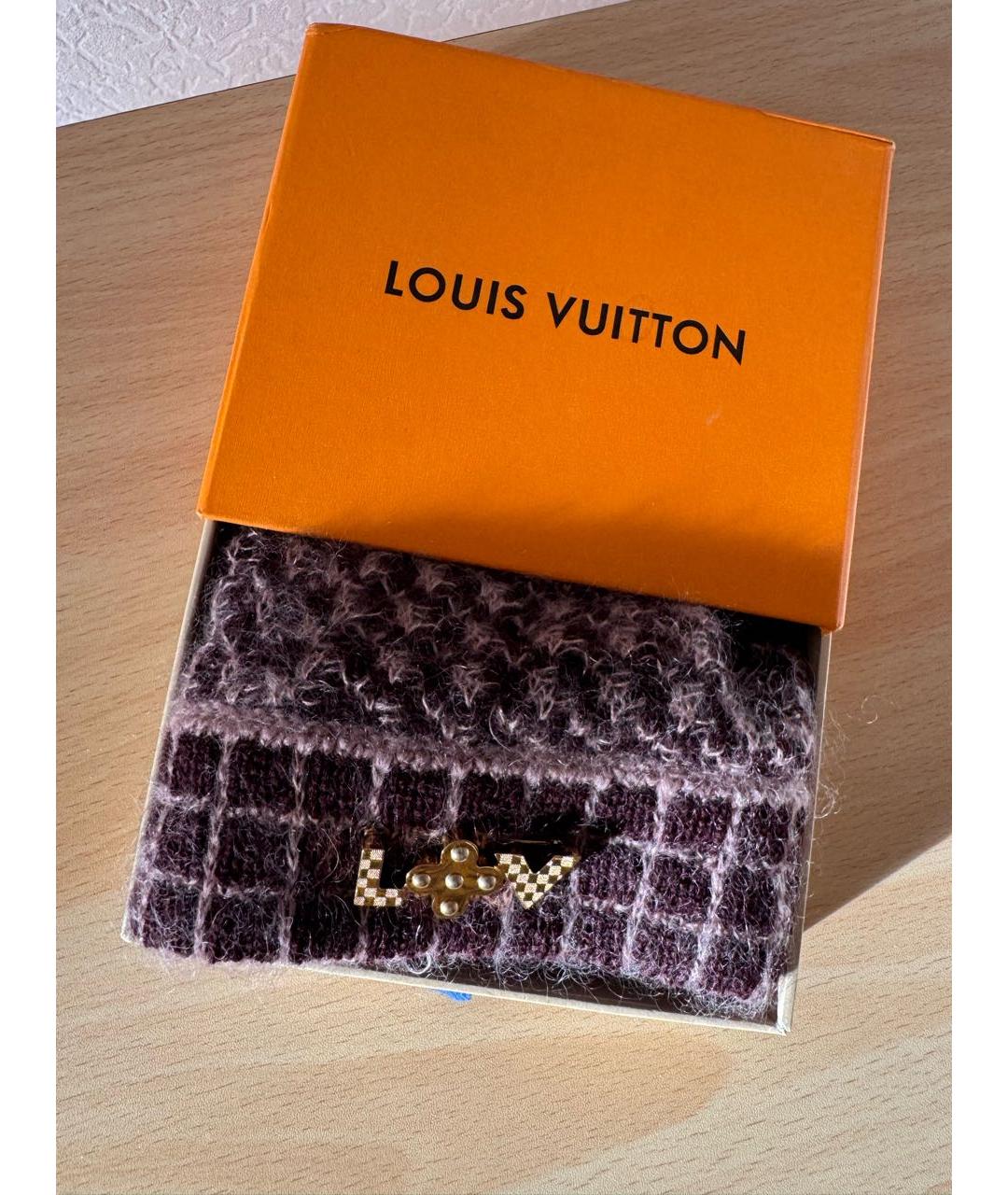 LOUIS VUITTON Фиолетовая шерстяная шапка, фото 8