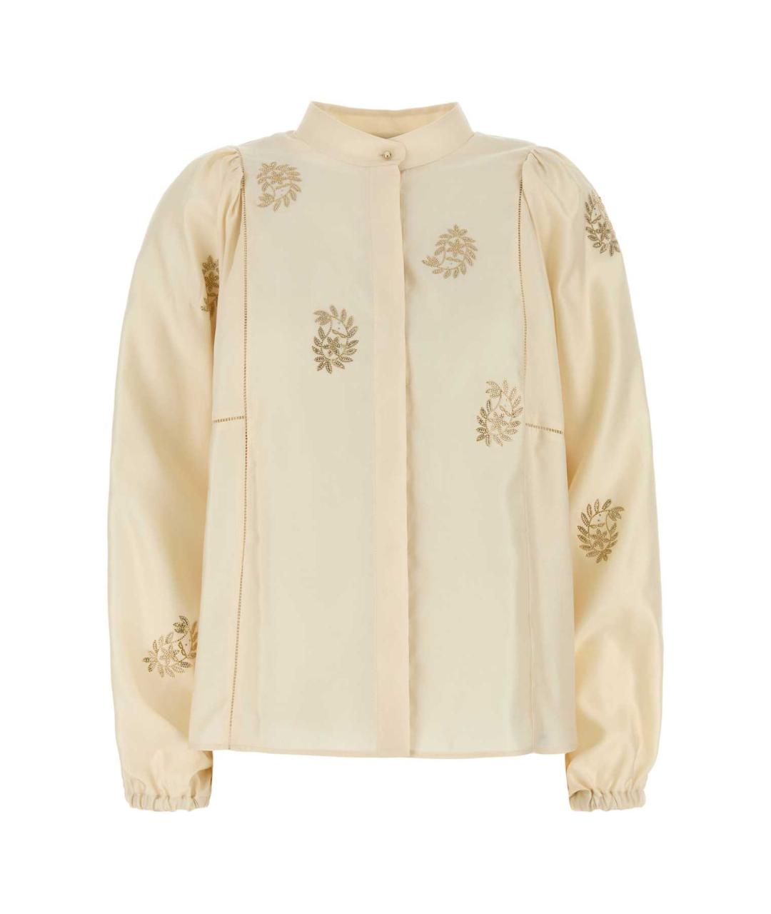 MAX MARA Бежевая хлопковая рубашка, фото 1