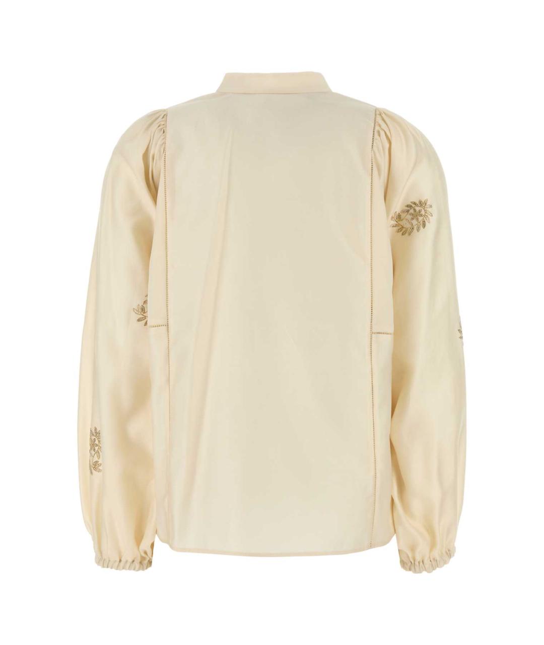 MAX MARA Бежевая хлопковая рубашка, фото 2