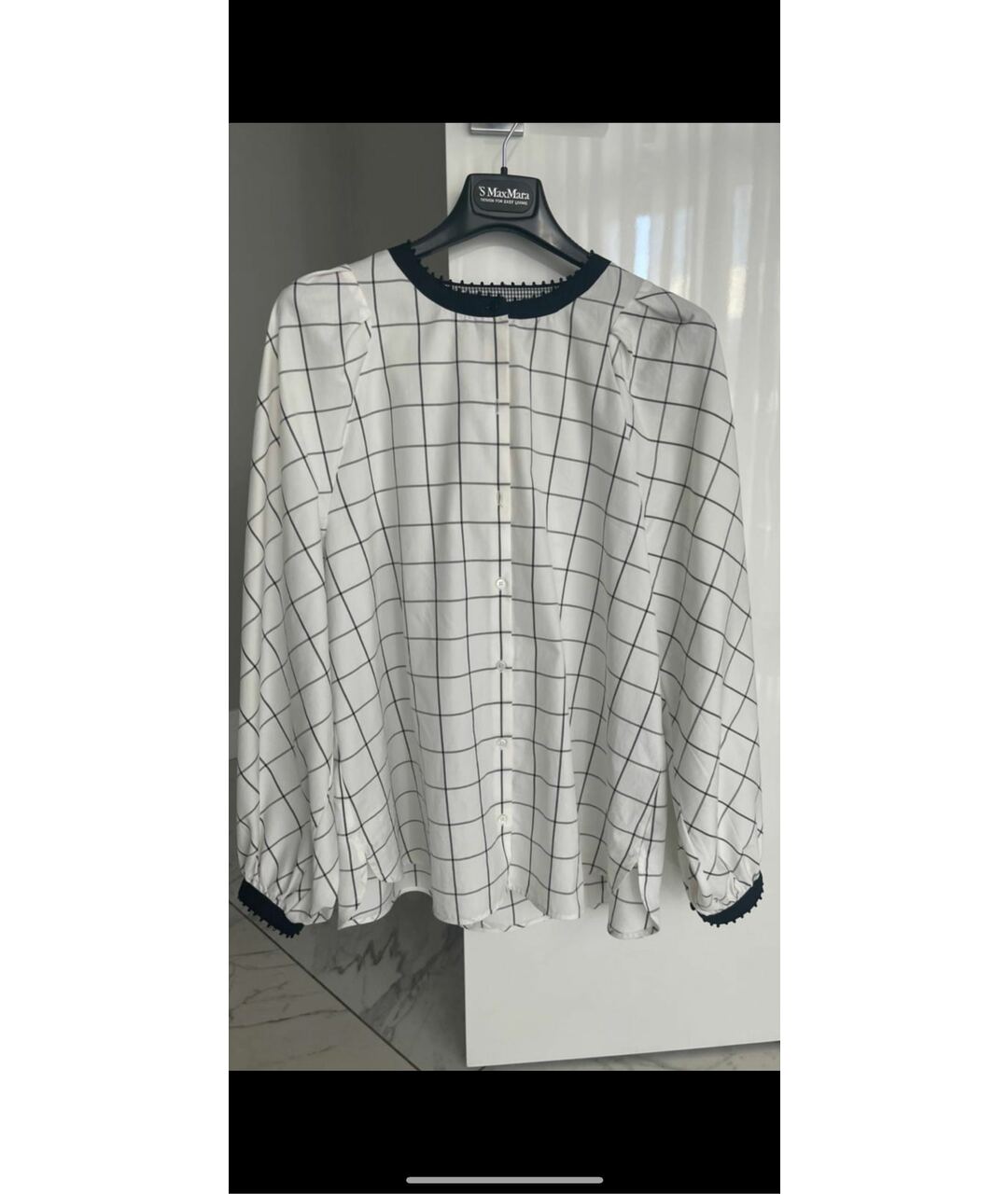 MAX MARA Белая хлопковая рубашка, фото 3