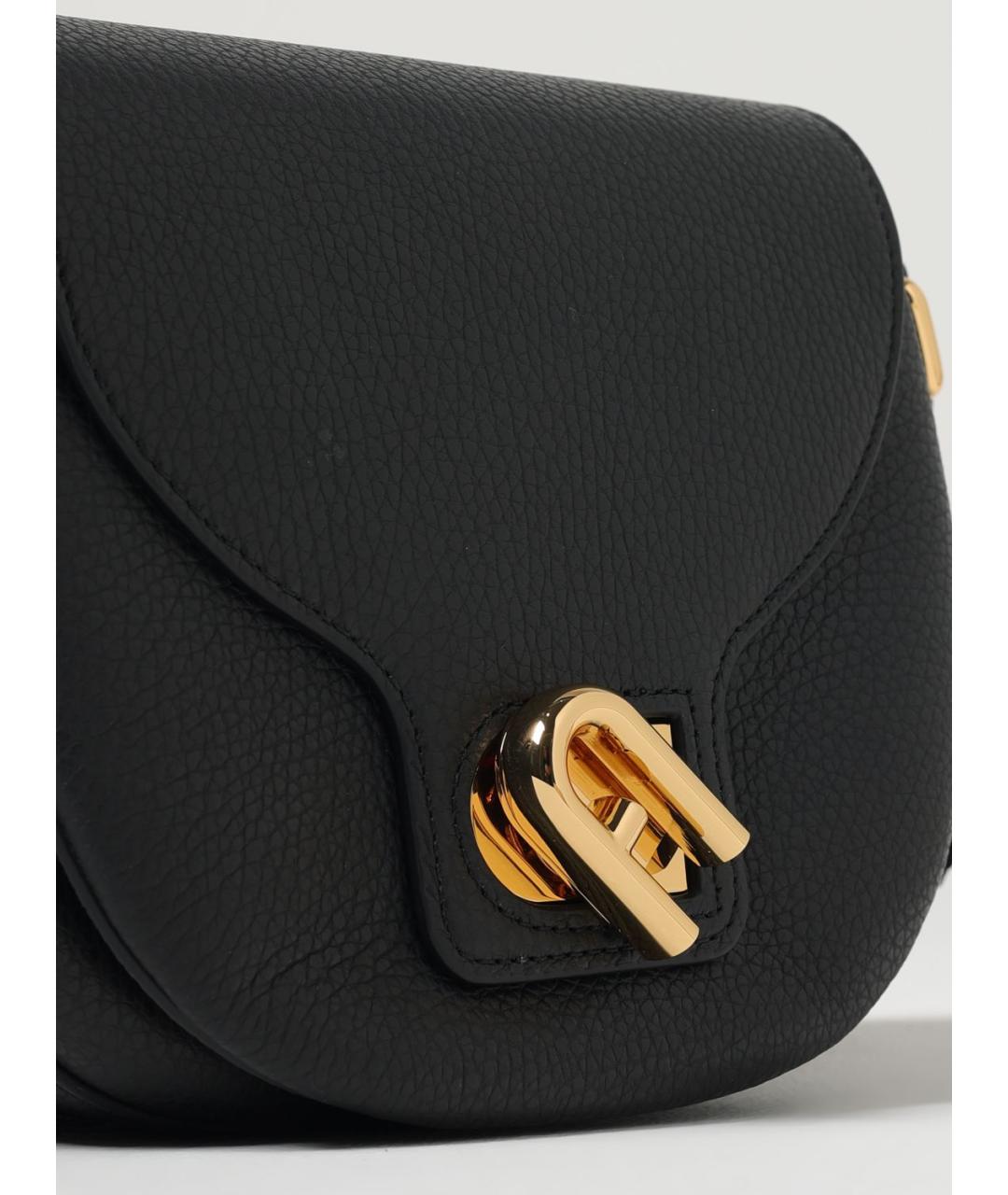 FURLA Черная кожаная сумка через плечо, фото 3