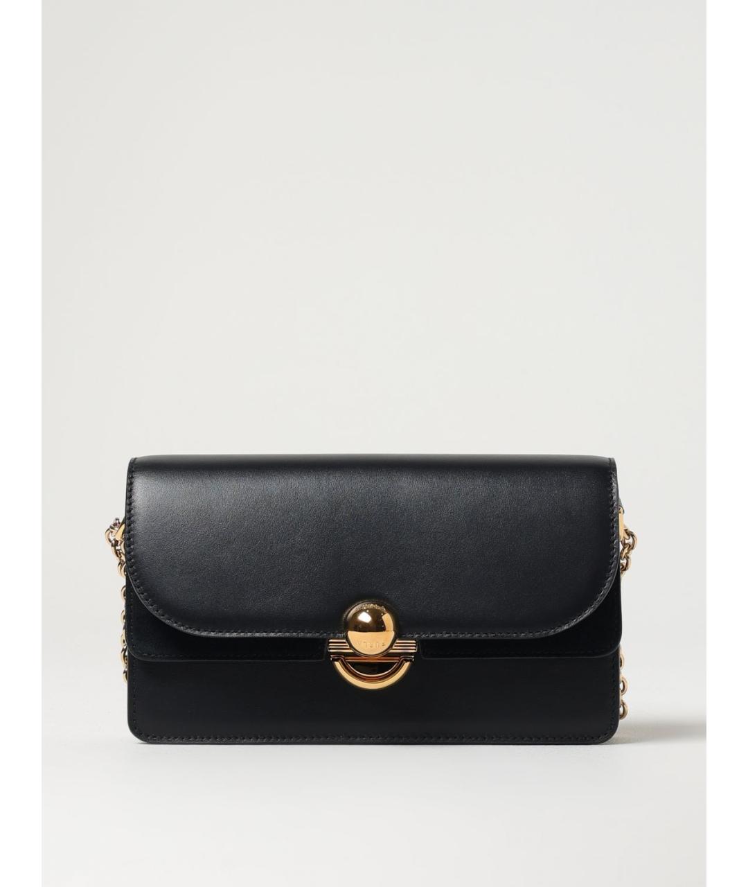 FURLA Черная кожаная сумка через плечо, фото 4