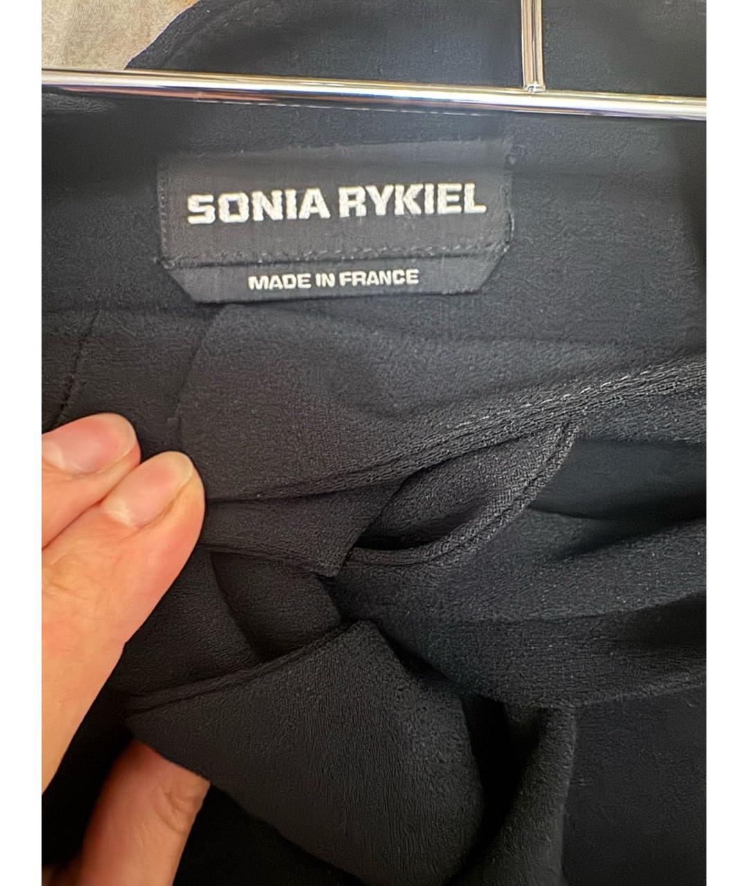 SONIA RYKIEL Черная ацетатная юбка миди, фото 3