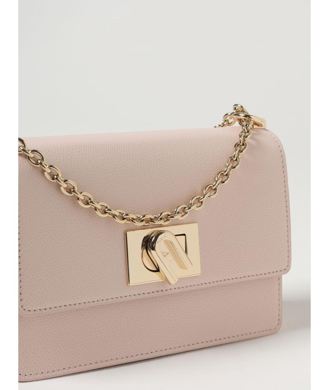 FURLA Розовая кожаная сумка через плечо, фото 3