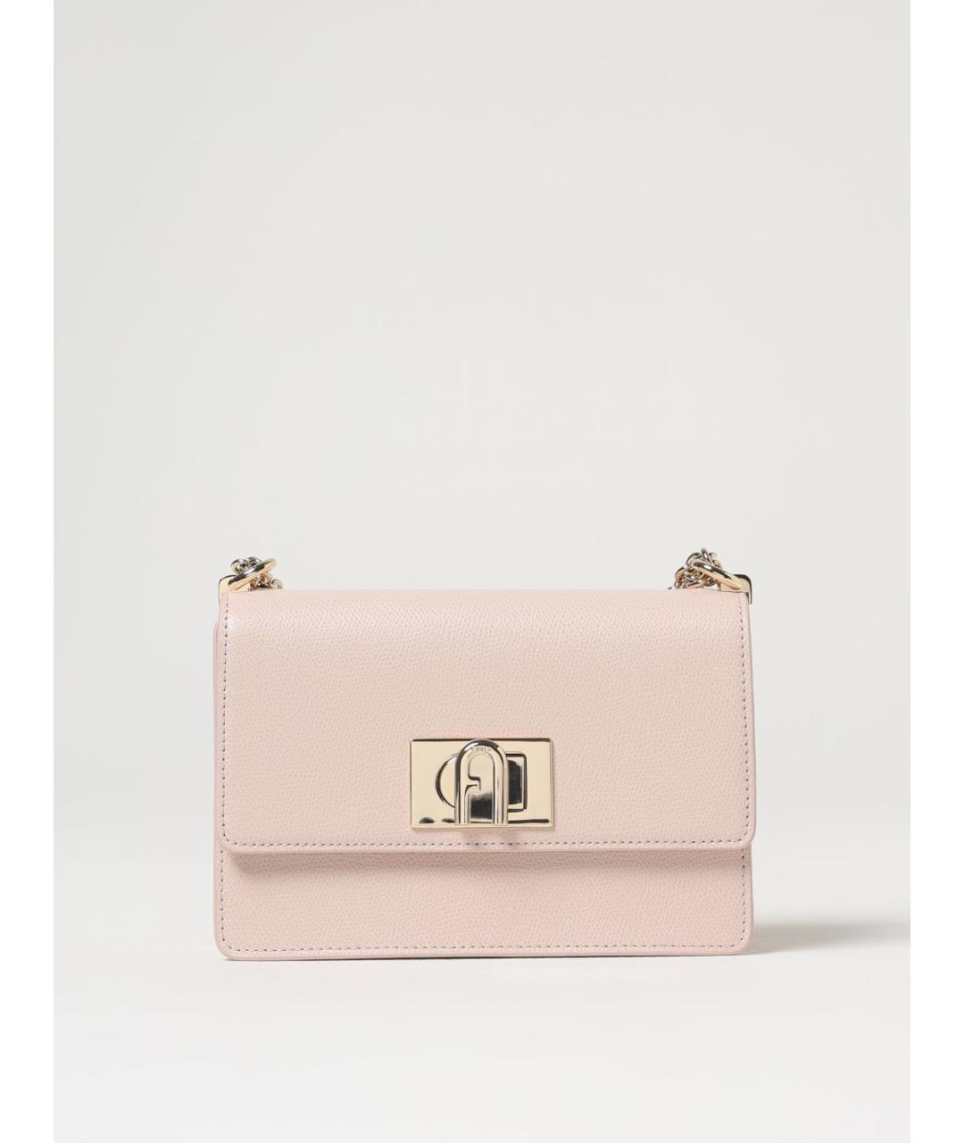 FURLA Розовая кожаная сумка через плечо, фото 4