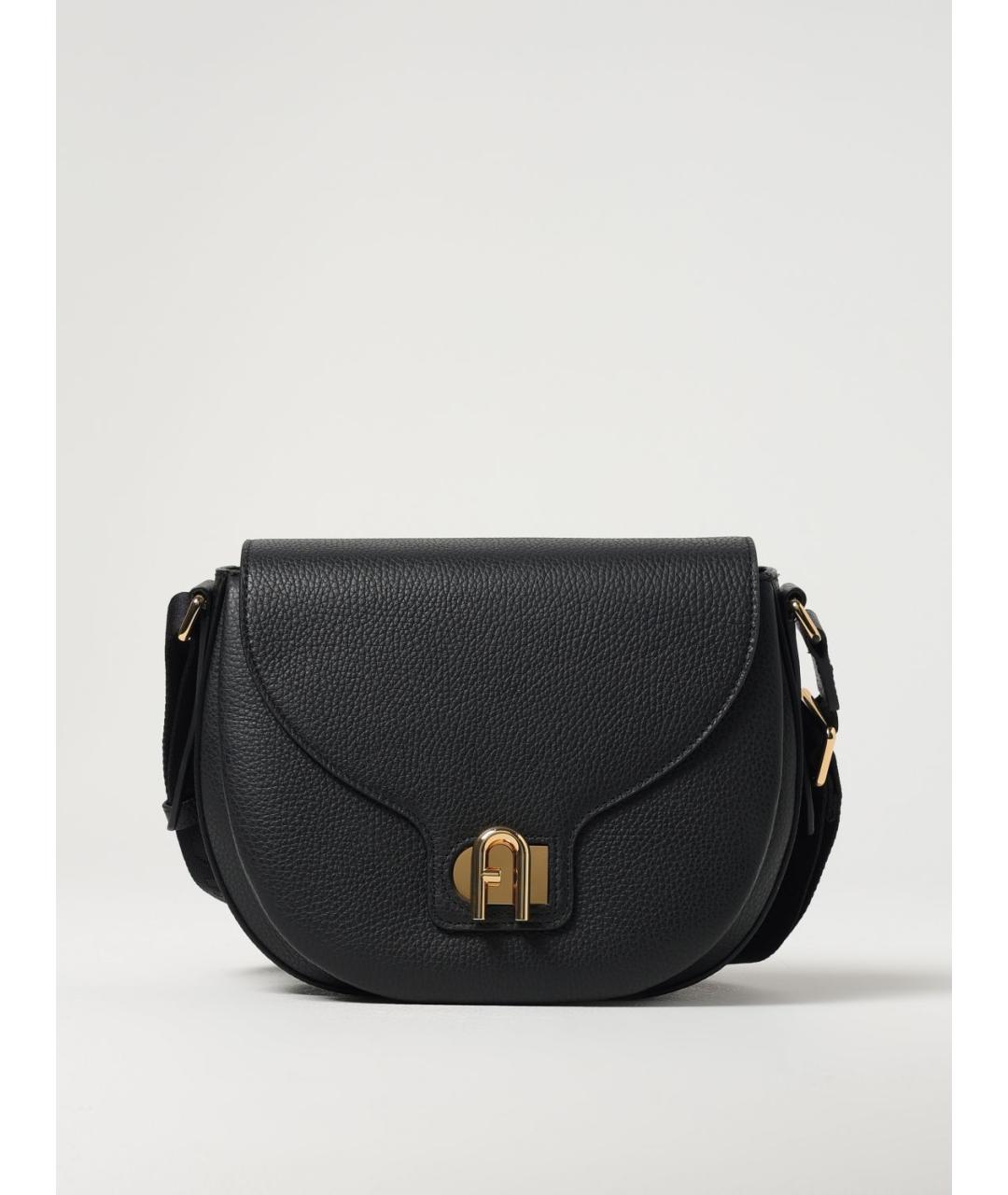 FURLA Черная кожаная сумка через плечо, фото 4