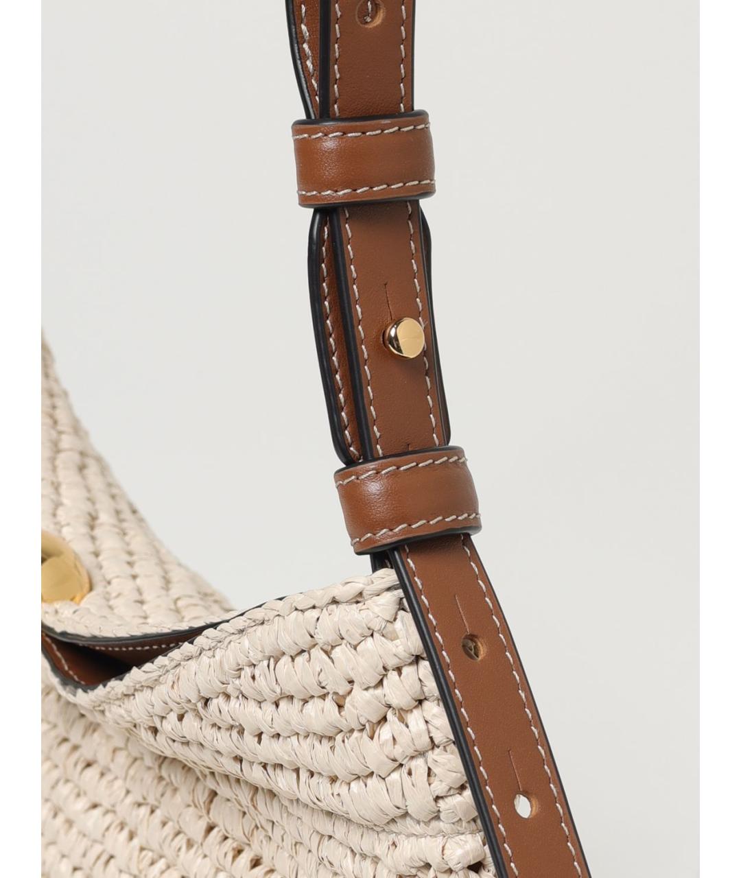 FURLA Бежевая пелетеная сумка через плечо, фото 3