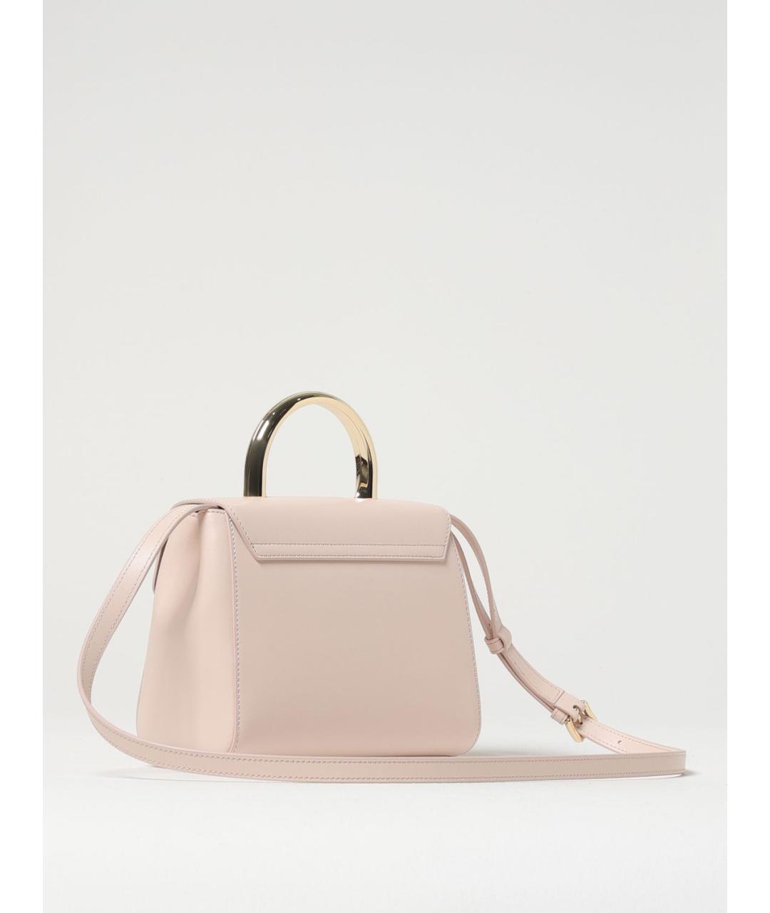FURLA Розовая кожаная сумка с короткими ручками, фото 2