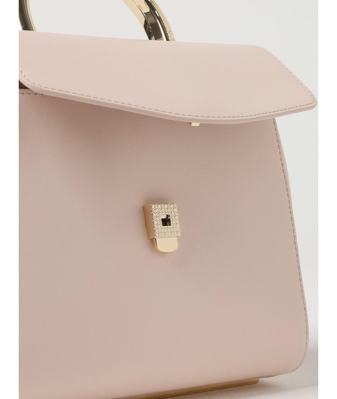 FURLA Розовая кожаная сумка с короткими ручками, фото 3