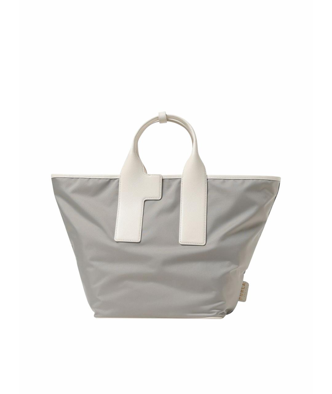 FURLA Серая синтетическая сумка тоут, фото 1