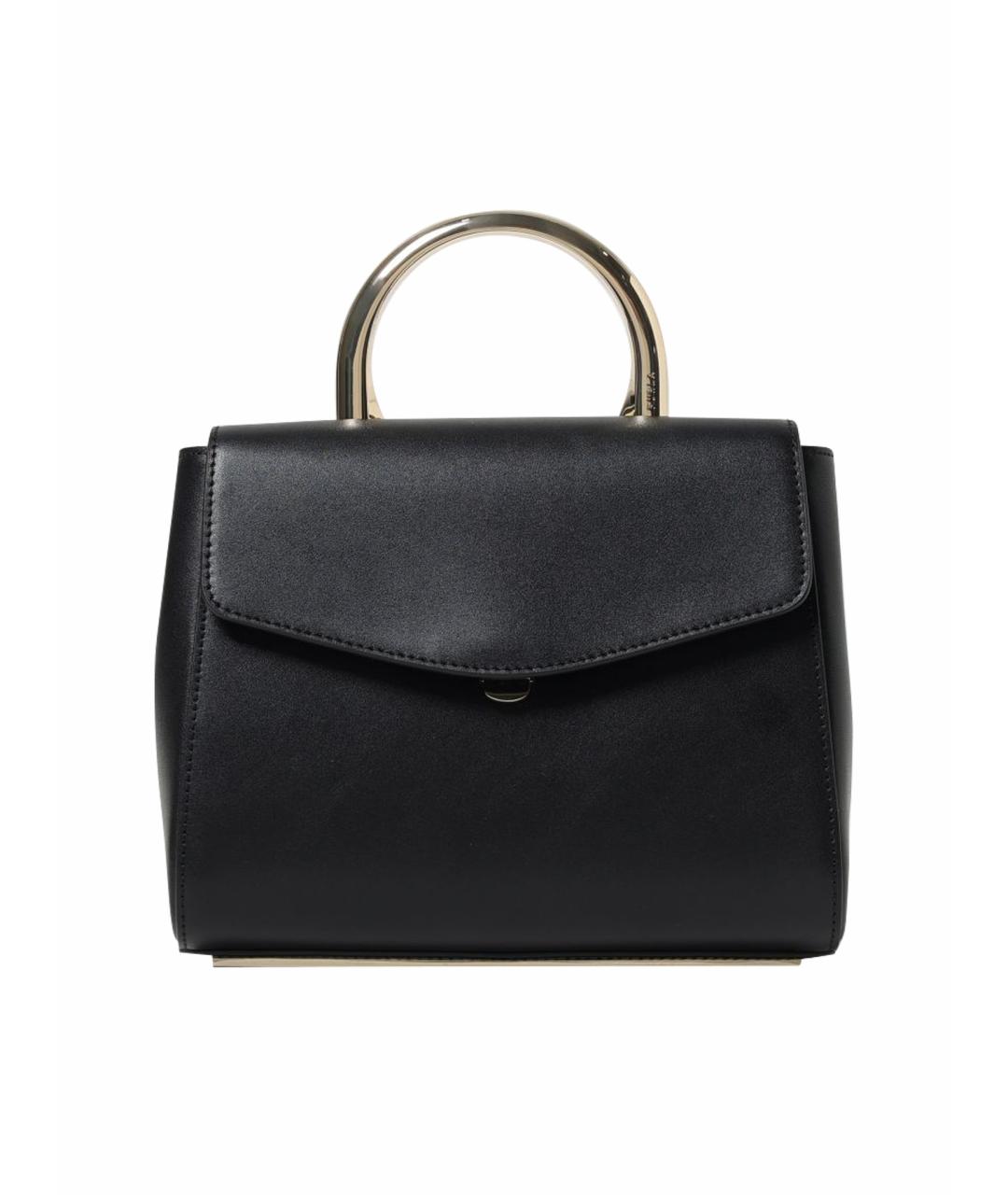 FURLA Черная кожаная сумка с короткими ручками, фото 1