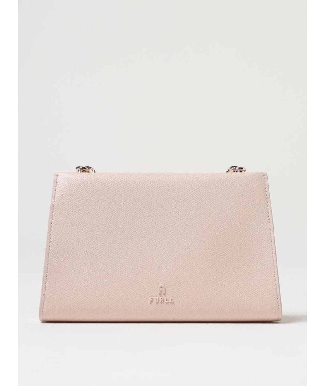 FURLA Розовая кожаная сумка через плечо, фото 4