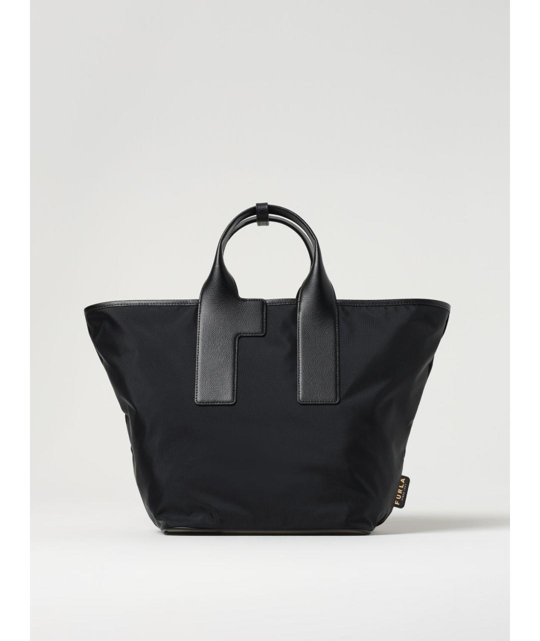 FURLA Черная синтетическая сумка тоут, фото 4