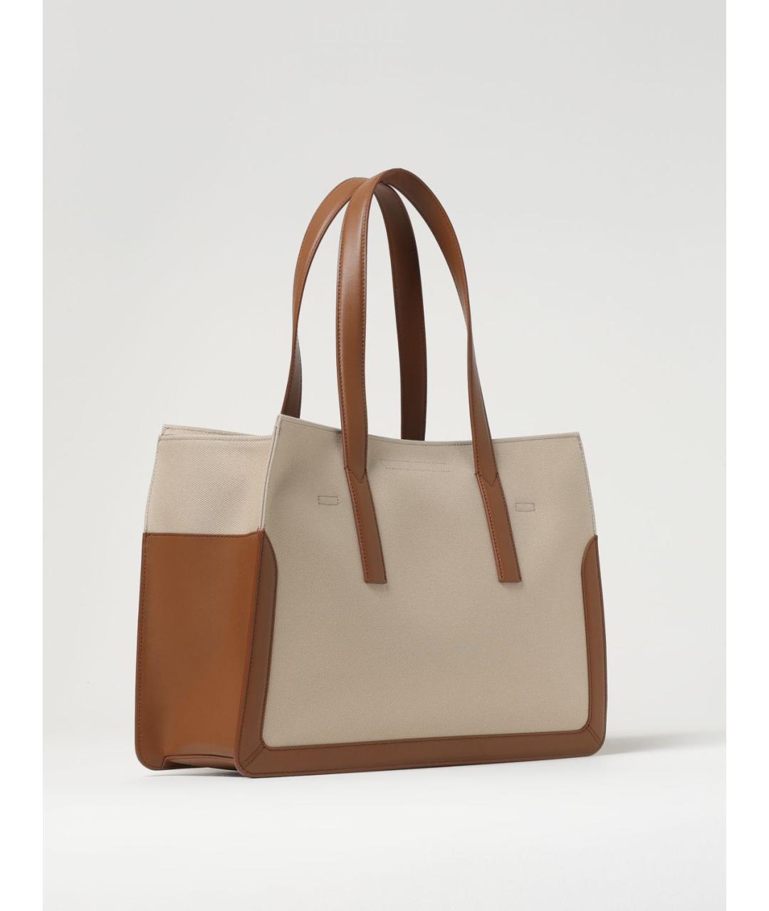 FURLA Бежевая тканевая сумка тоут, фото 2