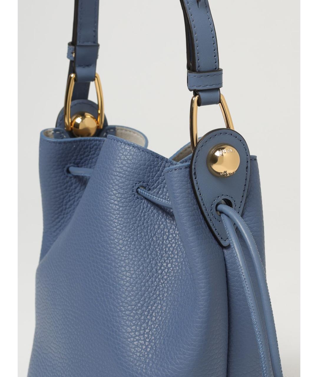 FURLA Синяя кожаная сумка тоут, фото 3