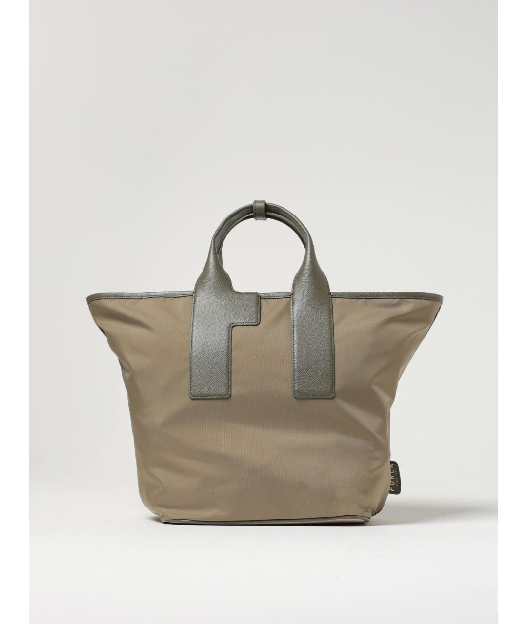 FURLA Хаки синтетическая сумка тоут, фото 4